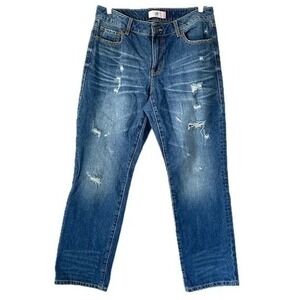 Cabi 100% Boyfriend BF Jeans Distressed Slouchy Women's Size 8 Style 4152 EUC